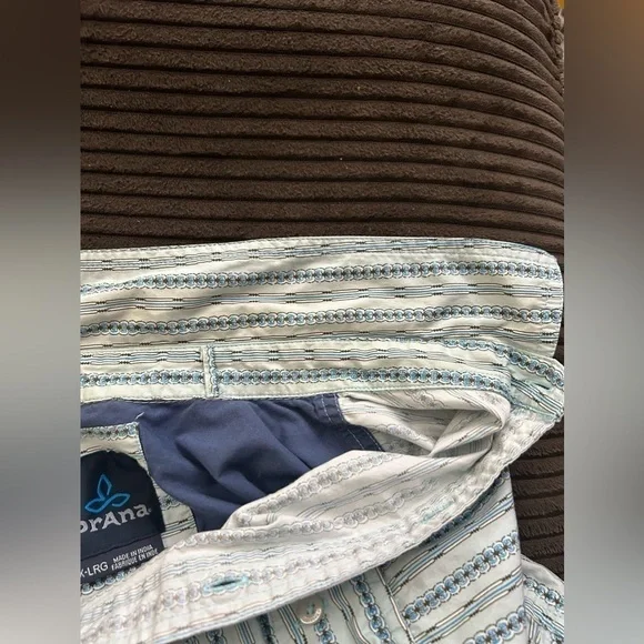 Prana Button Down Organic Cotton Mens Short Sleeve Relaxed Fit Shirt Sz XL - Picture 11 of 13